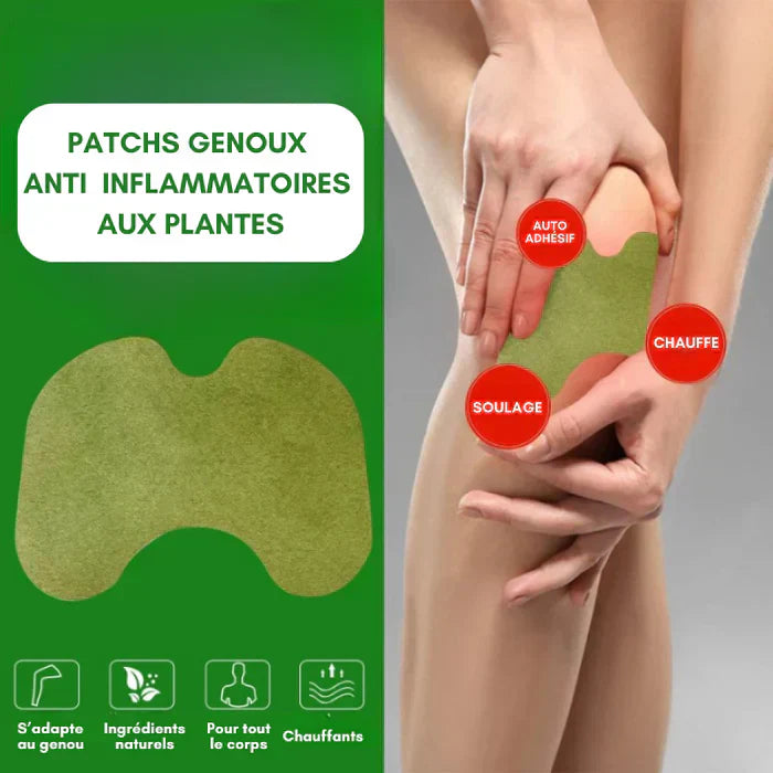 Lot de 24 Patchs genoux anti inflammatoires aux plantes