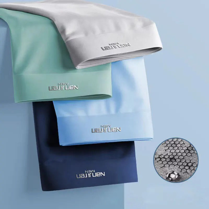 Lot de 4 boxers en soie glacée antibactériens