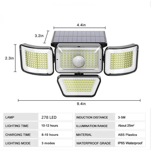 Panneau lumineux solaire multidirectionnel