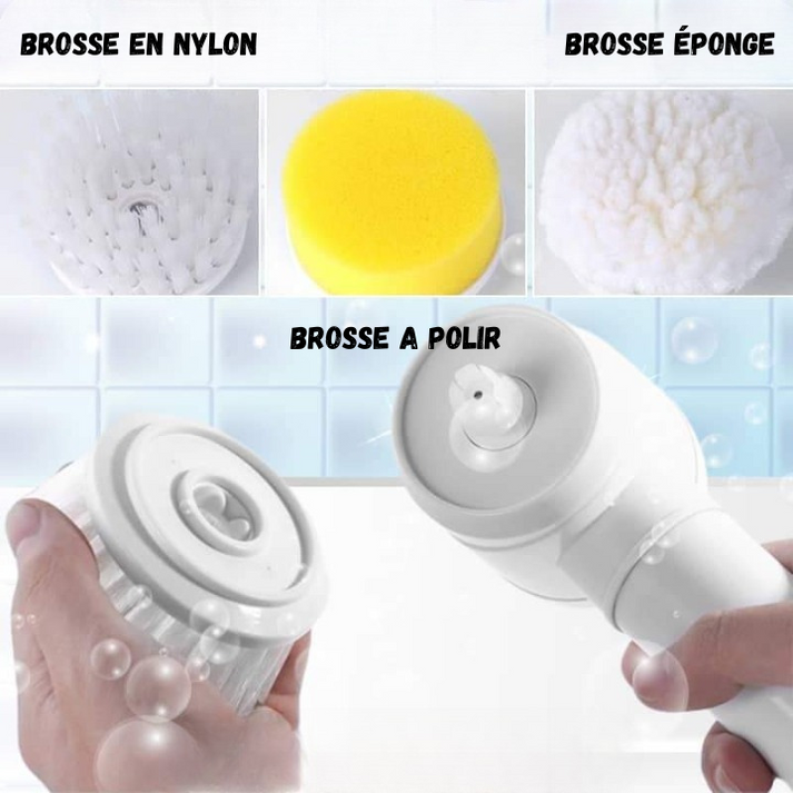 Brosse de nettoyage électrique - 3 têtes