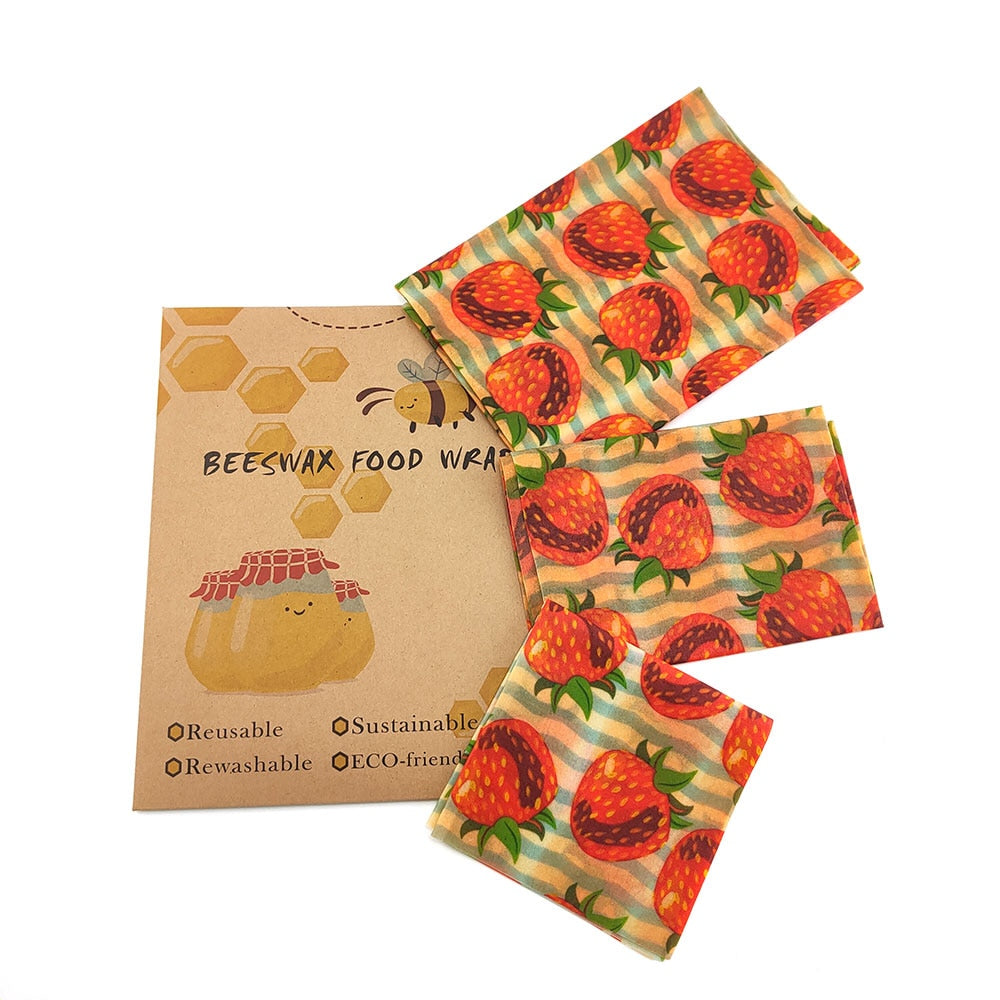 Emballage cire d'abeille original x 4 Bee wrap - Ambiance & Styles Emballage cire d'abeille original x 4 Bee wrap - Ambiance & Styles