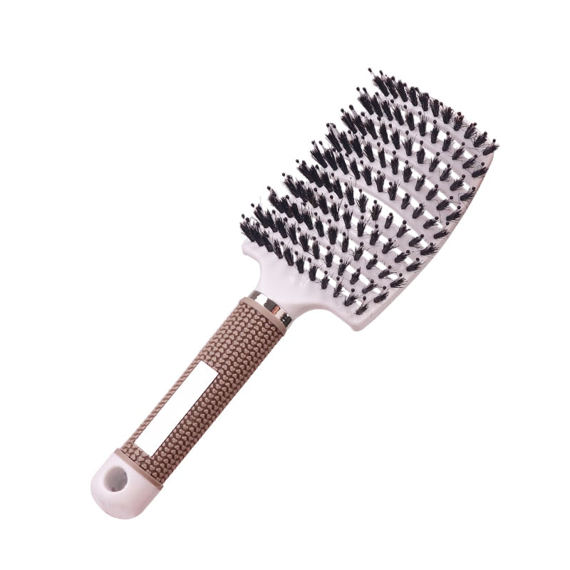 Brosse à cheveux en poils de sanglier - Anti casse