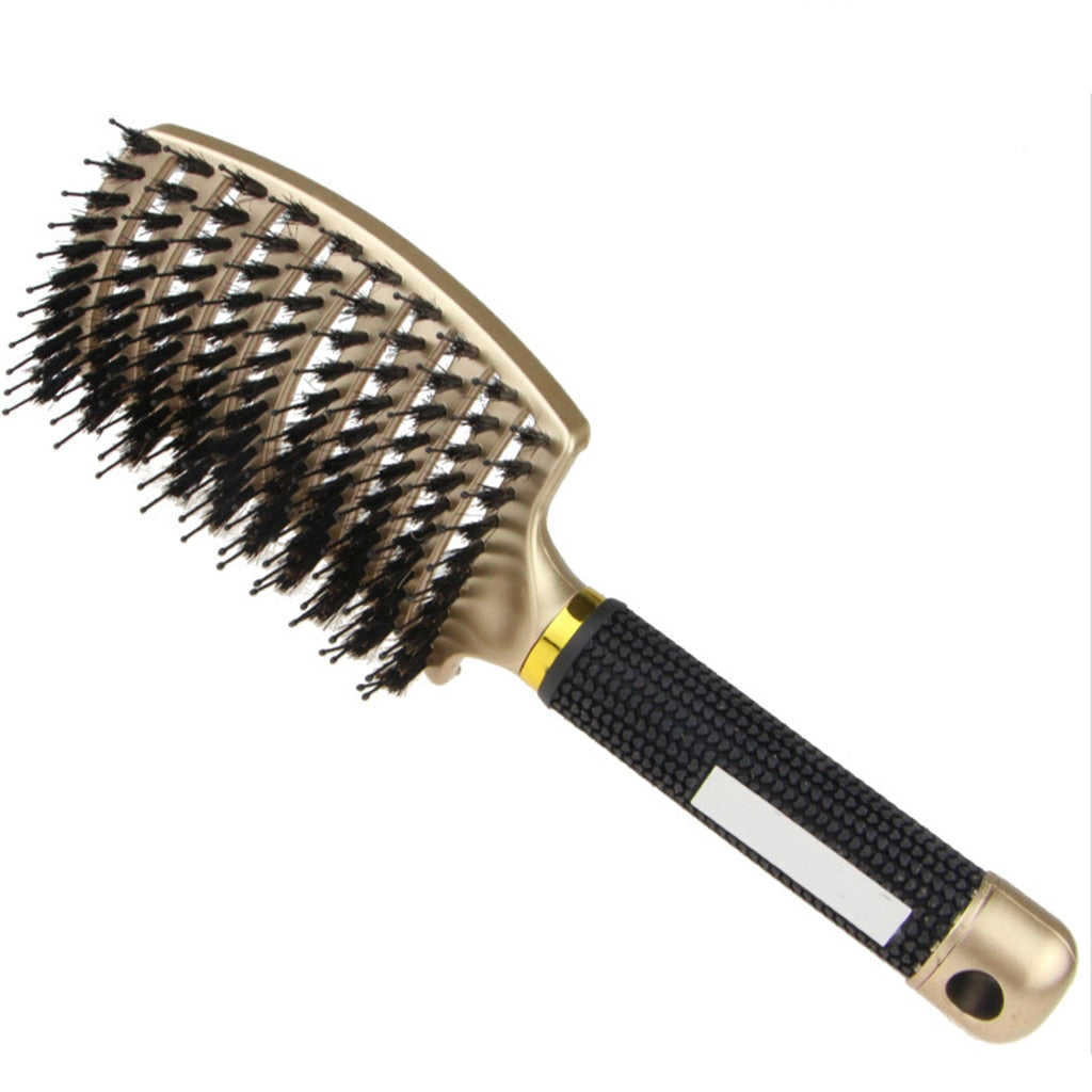 Brosse à cheveux en poils de sanglier - Anti casse