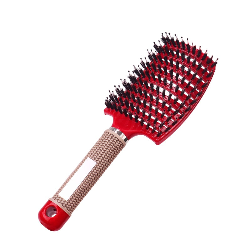 Brosse à cheveux en poils de sanglier - Anti casse