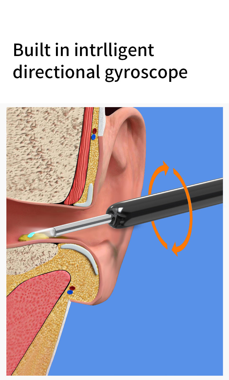 Nettoyeur d'oreilles souple avec caméra